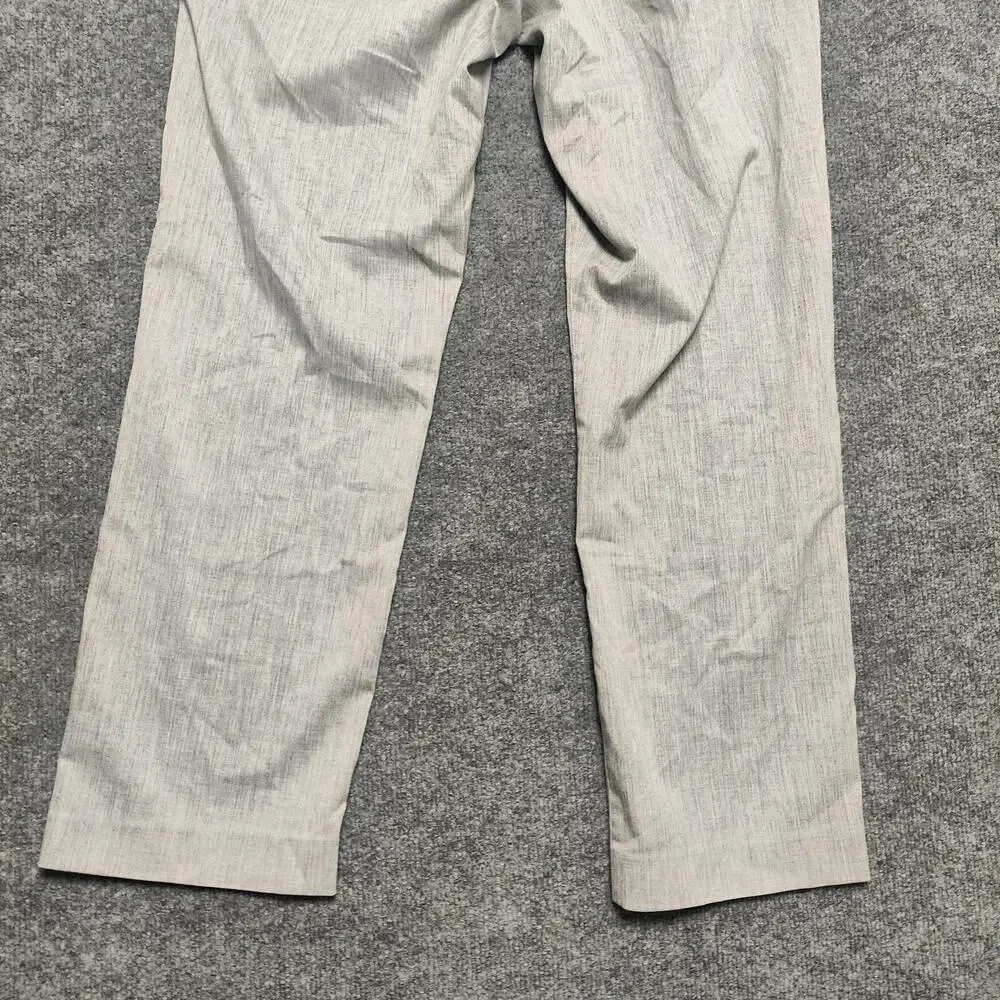 Calvin Klein Dress Pants Mens 32x30 Gray Wool Blend Stretch Flat Front